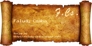 Faludy Csaba névjegykártya